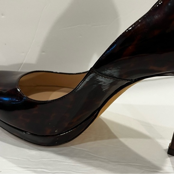 L.K. Bennett sledge tortoise parent platform heel with rounded toe size 40.5 - Picture 6 of 7